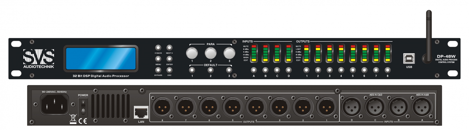 SVS Audiotechnik DP-48W Цифровой процессор: 4 входа 8 выходов в Нефтеюганске