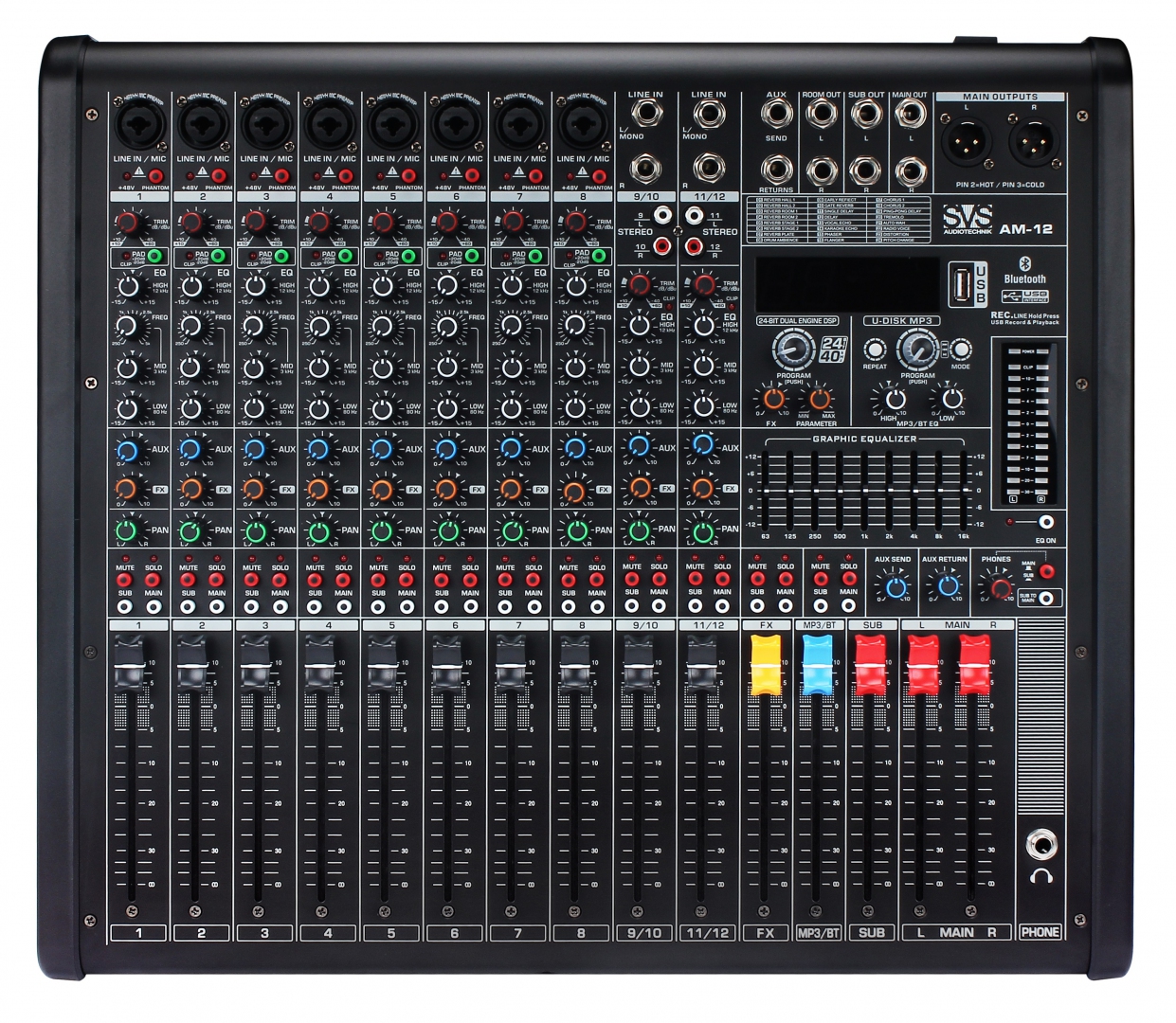 SVS Audiotechnik mixers AM-12 Микшерный пульт аналоговый, 12-канальный в Нефтеюганске