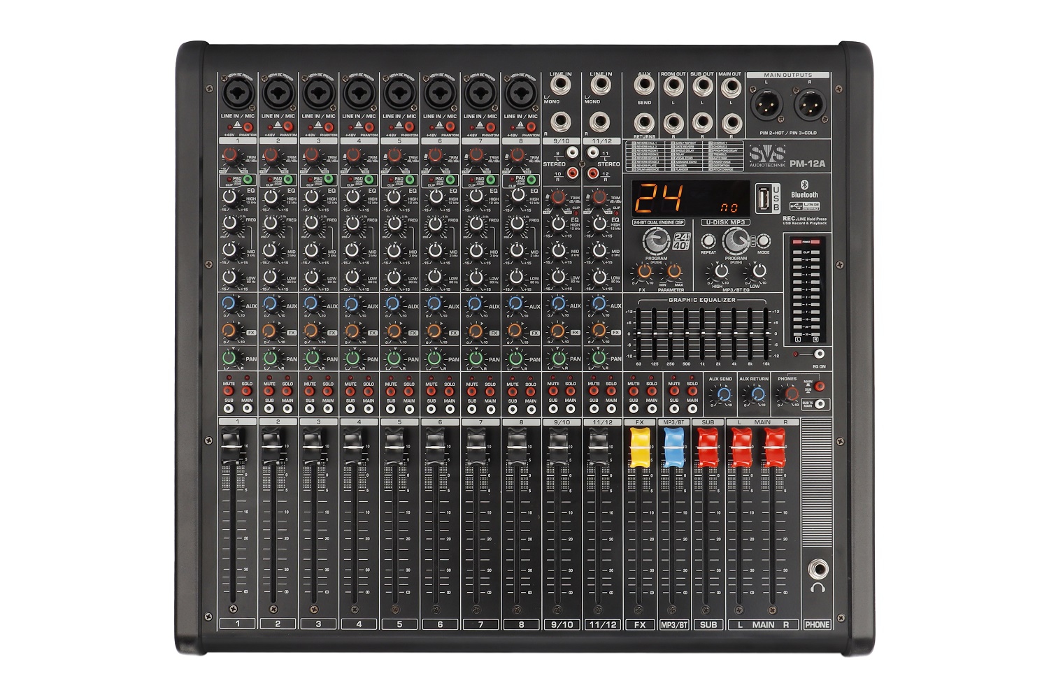 SVS Audiotechnik mixers PM-12A Активный аналоговый микшерный пульт, 12-канальный в Нефтеюганске